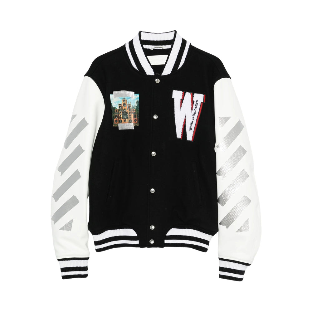 Off-White Leather Outerwears - Black, White | 655918042a43f52c8e69a73dee3bd1359a113501