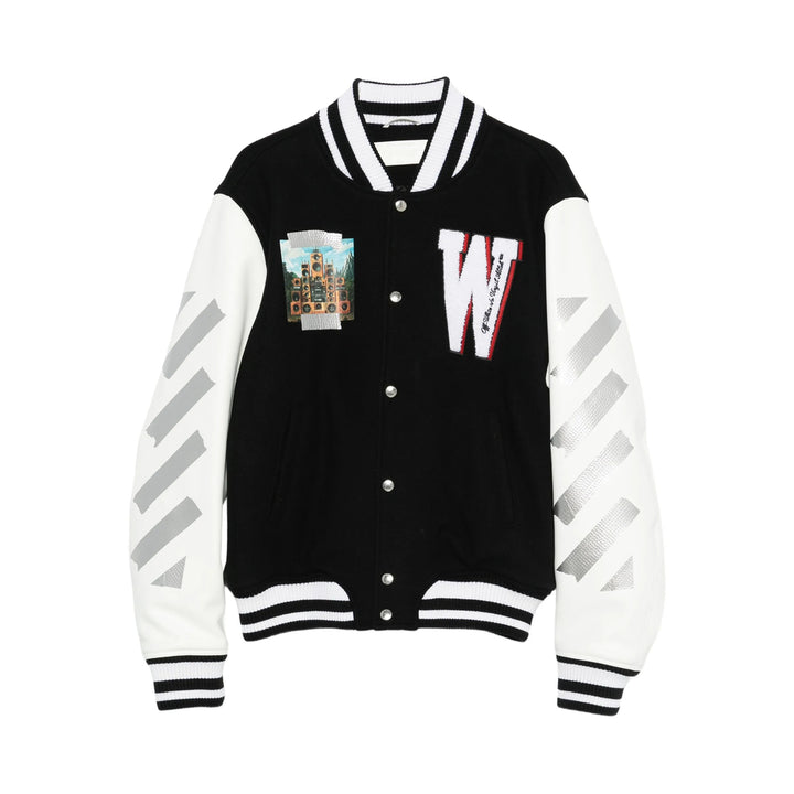 Off-White Leather Outerwears - Black, White | 655918042a43f52c8e69a73dee3bd1359a113501