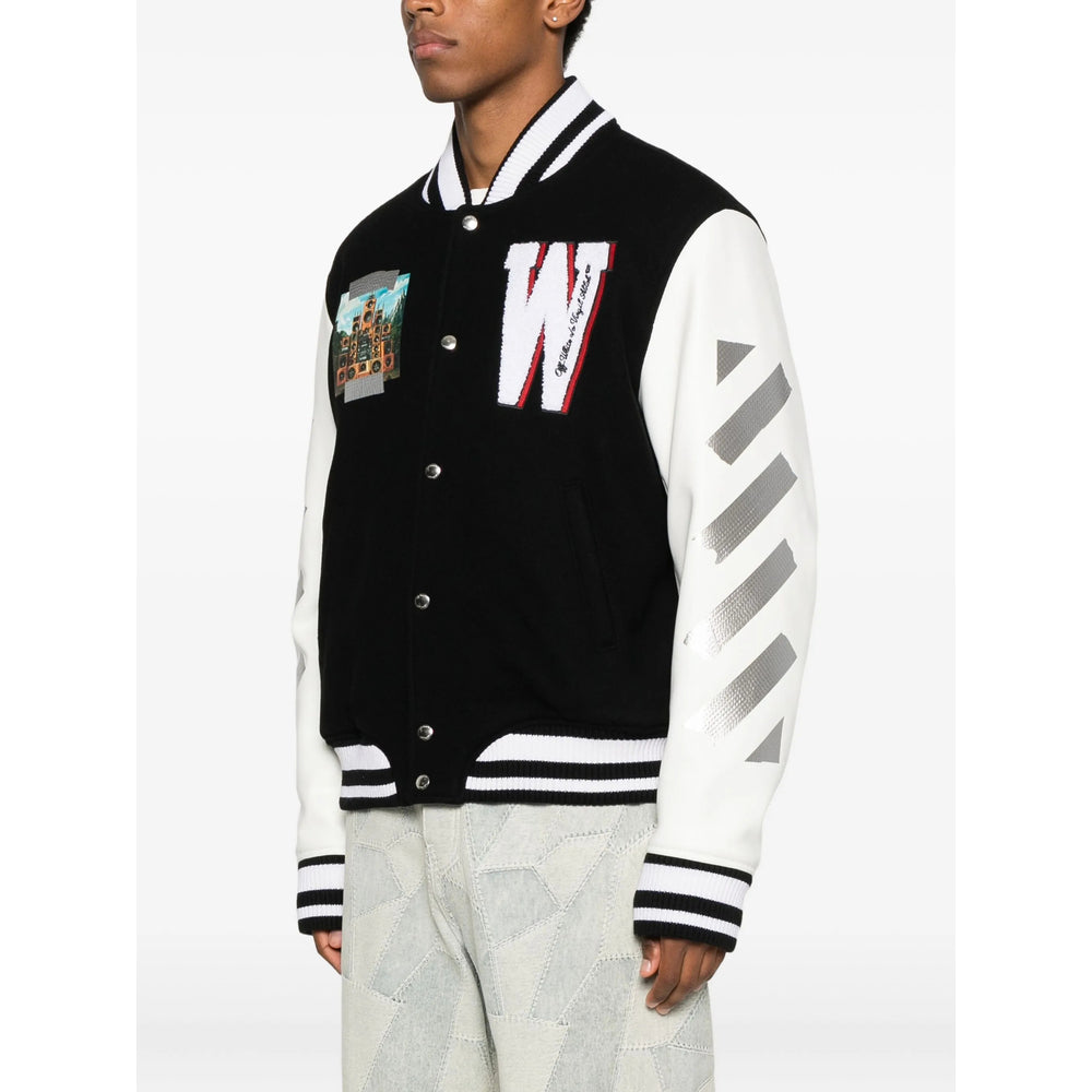 Off-White Leather Outerwears - Black, White | 108efa34f220e9bcca1994272c3f1cda9d3441b1