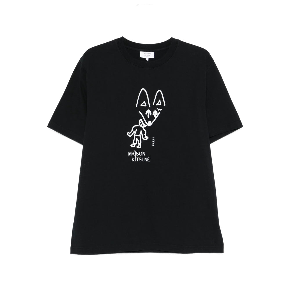 Maison Kitsuné T Shirts - Black | f58ae248bd0e573a8cf87be6196d8bc7258078bc