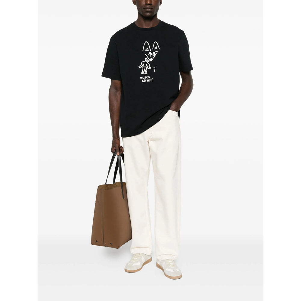 Maison Kitsuné T Shirts - Black | 95657f0c8490df9b3c53850bf3a4745dcbbca245