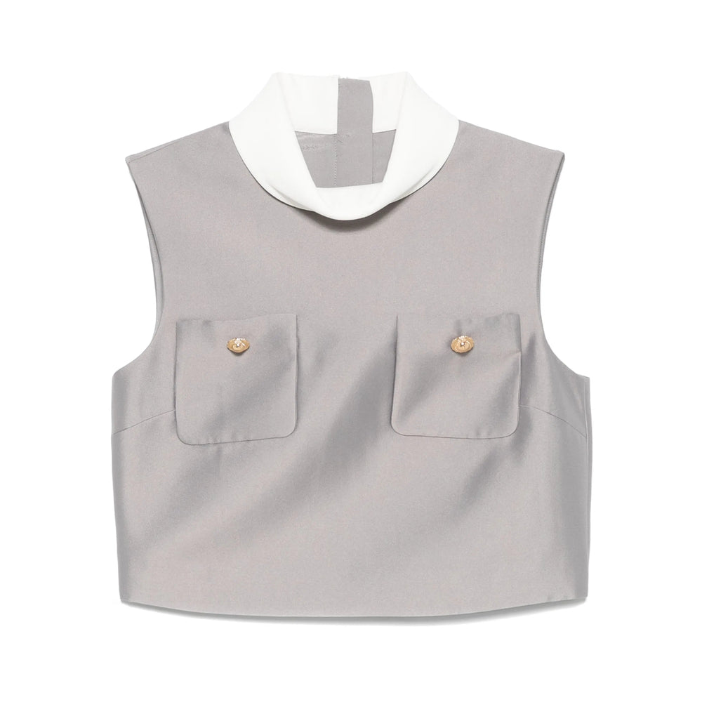 Self-Portrait Tops - Gray | f3494a7199b710c58ecac28ba63172361760e68b