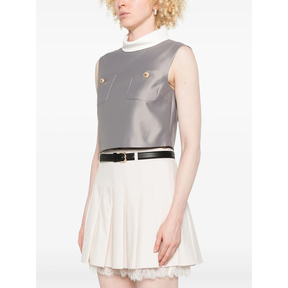 Self-Portrait Tops - Gray | 43918922d870ec6d770d140c96cce96ccb7409ae