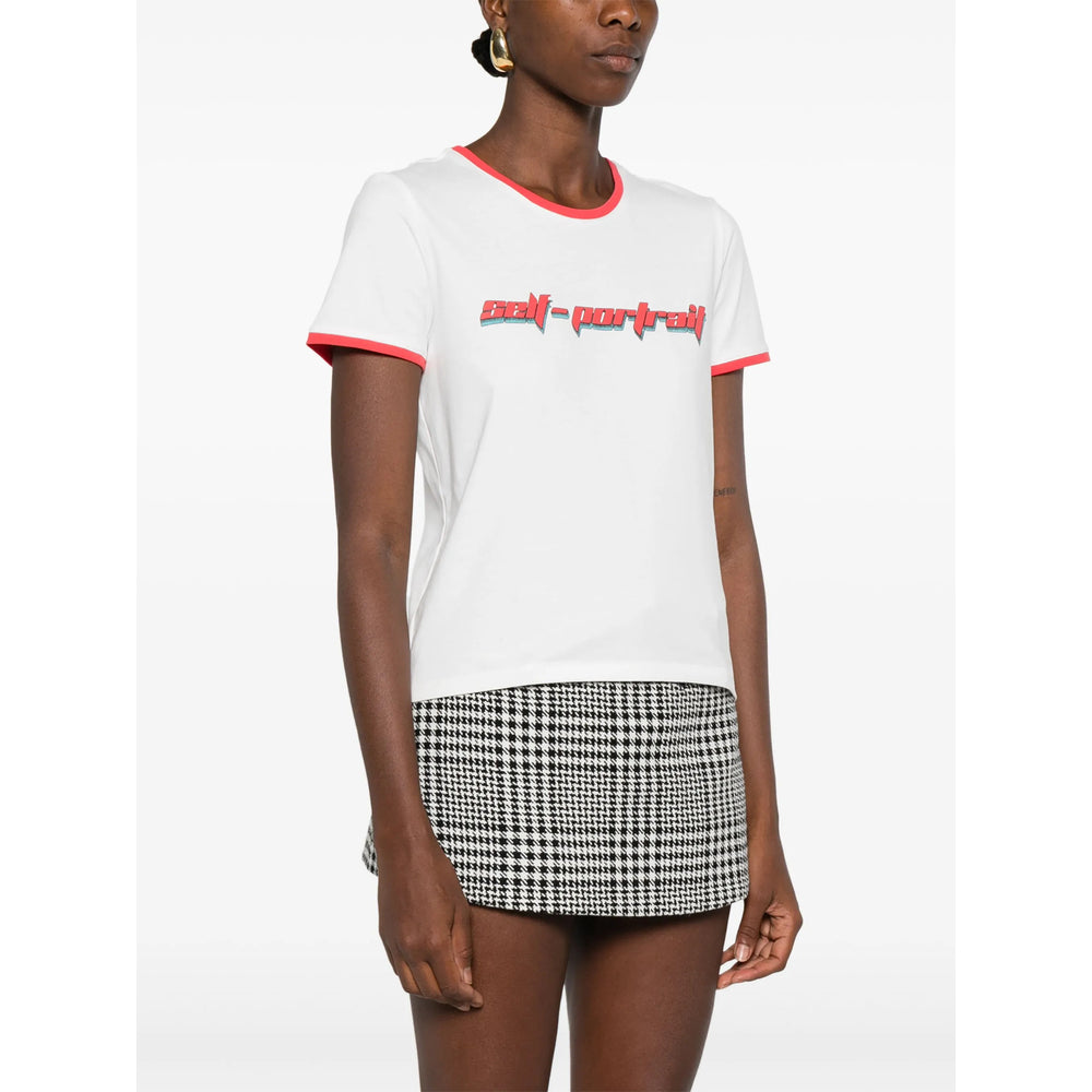 Self-Portrait T Shirts - White | be00d3f64634b97b31f54790552ffed2a043d51d