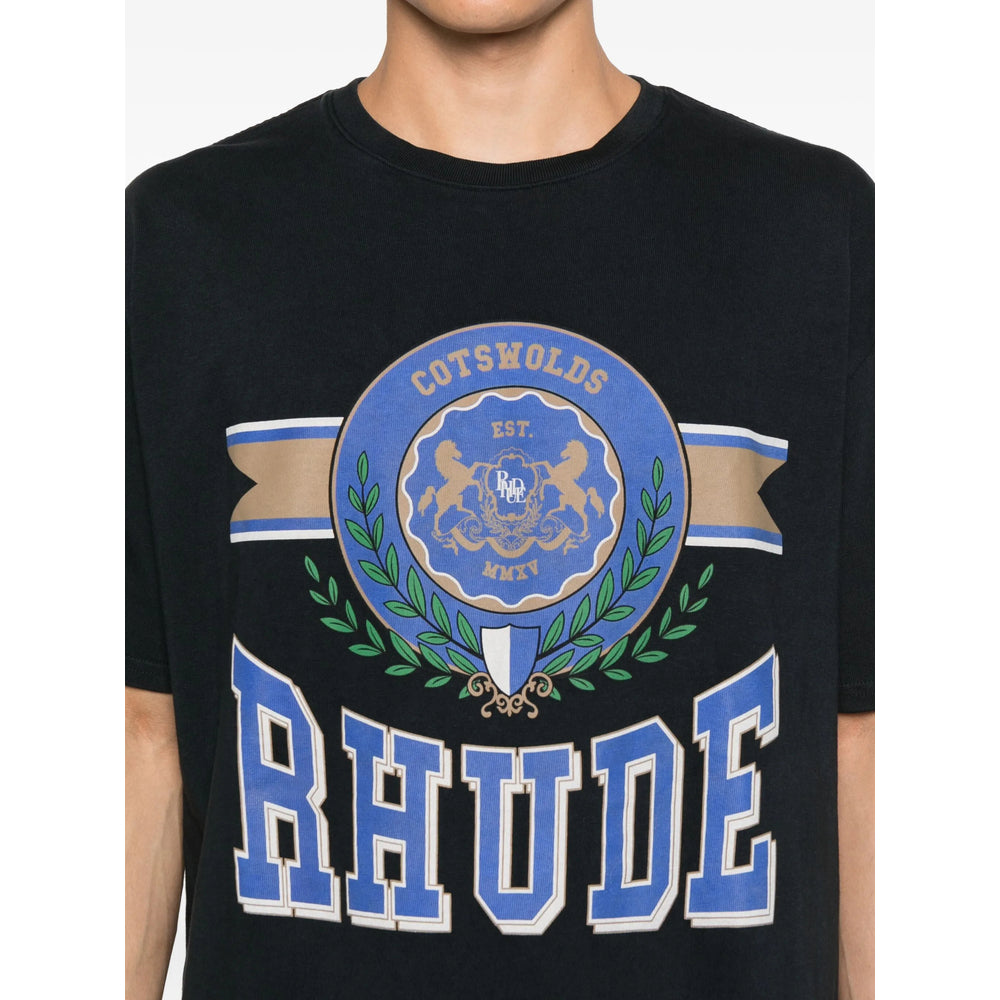 Rhude T Shirts - Black | f93eb9f6df80d8792c79a84b2466c4e08d77ea22