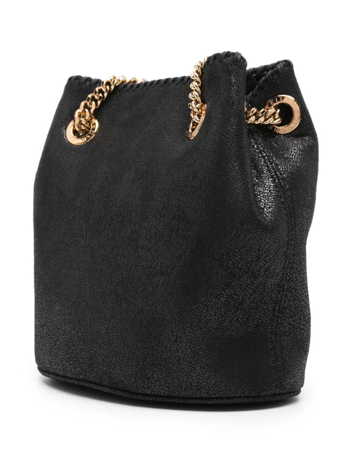 Bucket bag eco shaggy deer w gold color chain