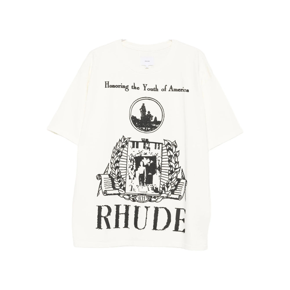 Rhude T Shirts - White | 6bdfc890ceb3684405bec804cbe4d174cef4cf0e