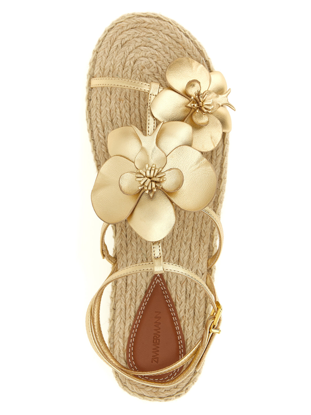 Zimmermann Orchid Sandals - Gold | 53451fb8b5e823e769e058e85afe3bf6b4019f09