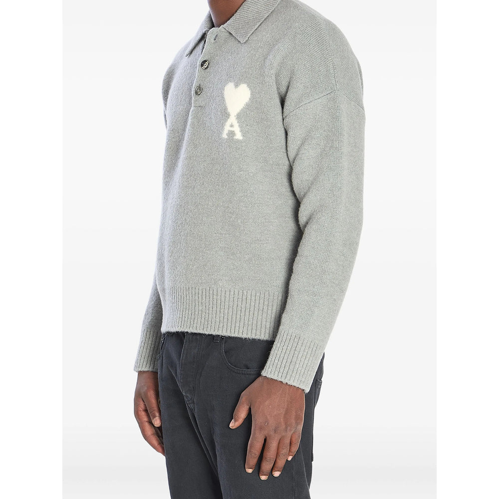 Ami Paris Sweaters - Gray | 5cebf6f3a0db3ab969048eb8f8046f2b6eb13596