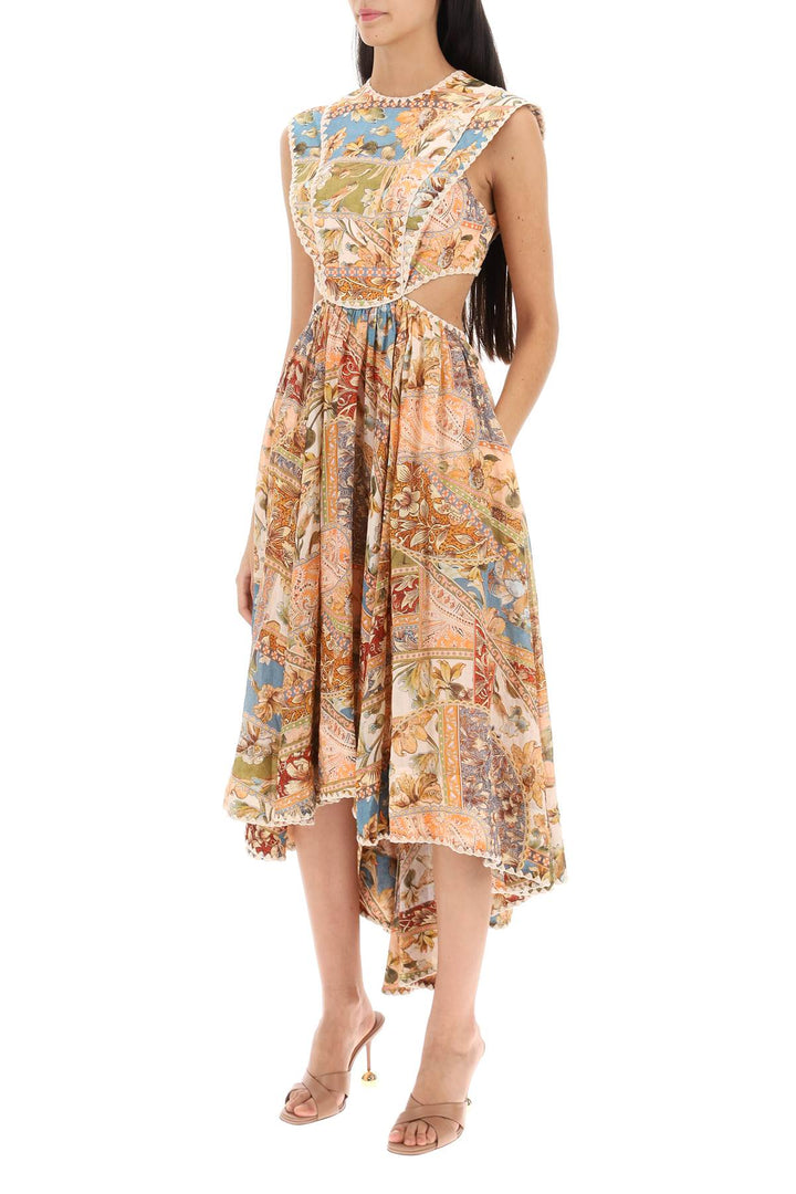 Chintz Asymmetric Cut Out Dress