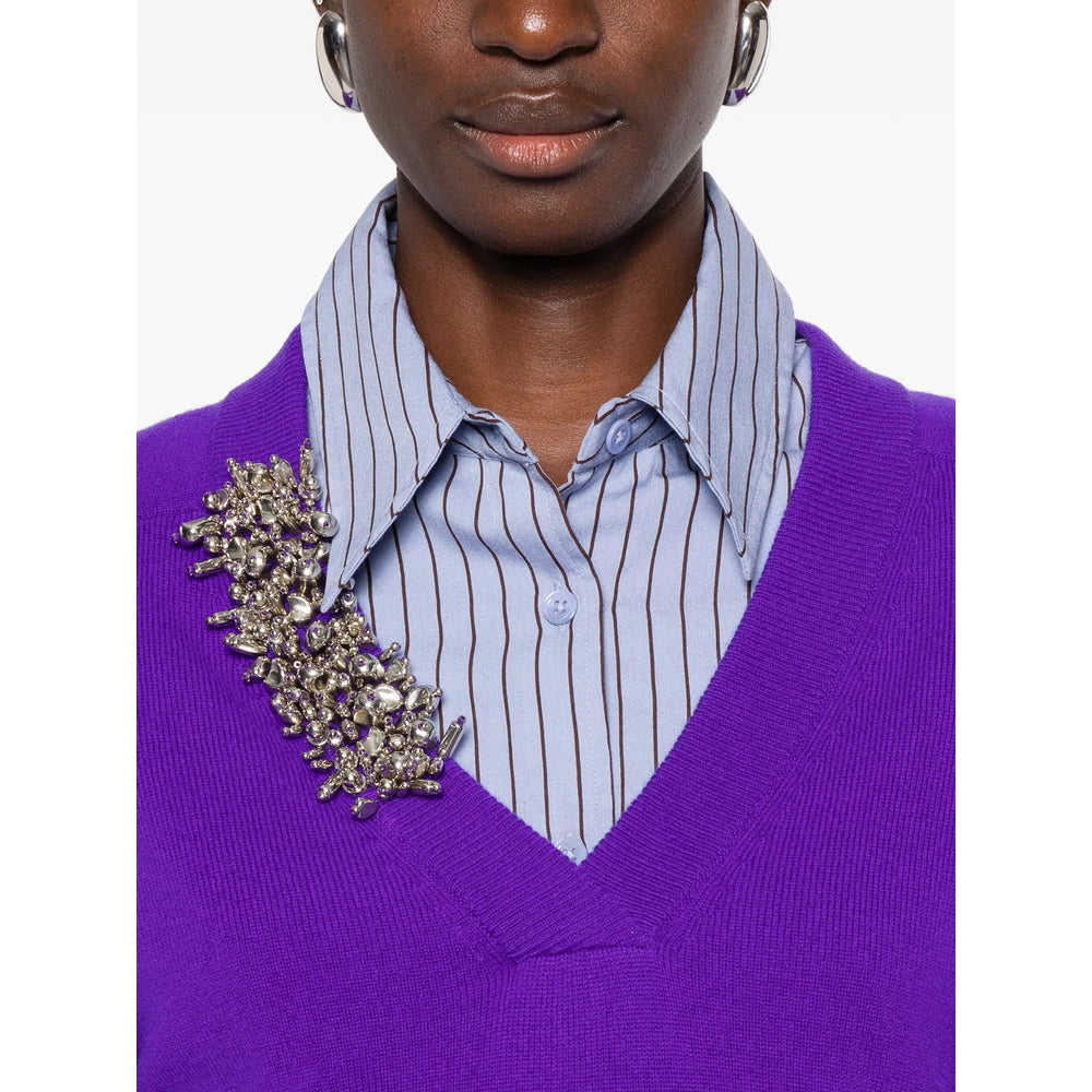 Dries Van Noten Sweaters - Purple | 859024f37ccb8b716a32ff4d15bcefe82391070b