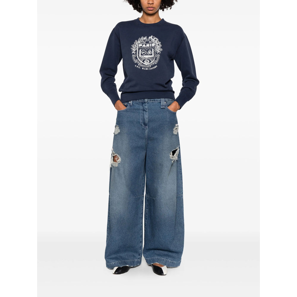 A.P.C. X Marc Jacobs Sweatshirts - Blue | af89d7ff14d9b4bccbc6e5f59699062d25d3b41c