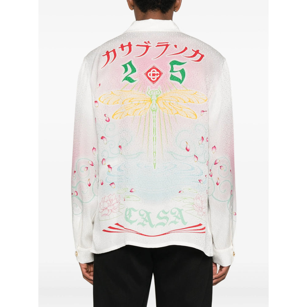 Casablanca Shirts - White, Pink | c0767fd7f99c4327c4af0c297941e41692ecba9e