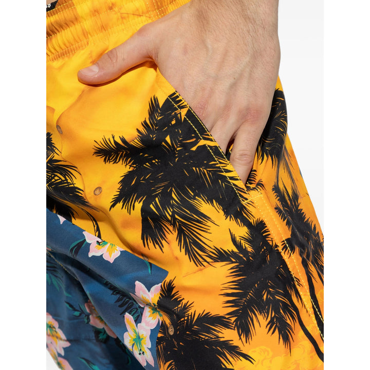 Palm Angels Beachwear - Blue, Yellow | 9029bdf9aa28a223a9fc40aaaa576058730b1359