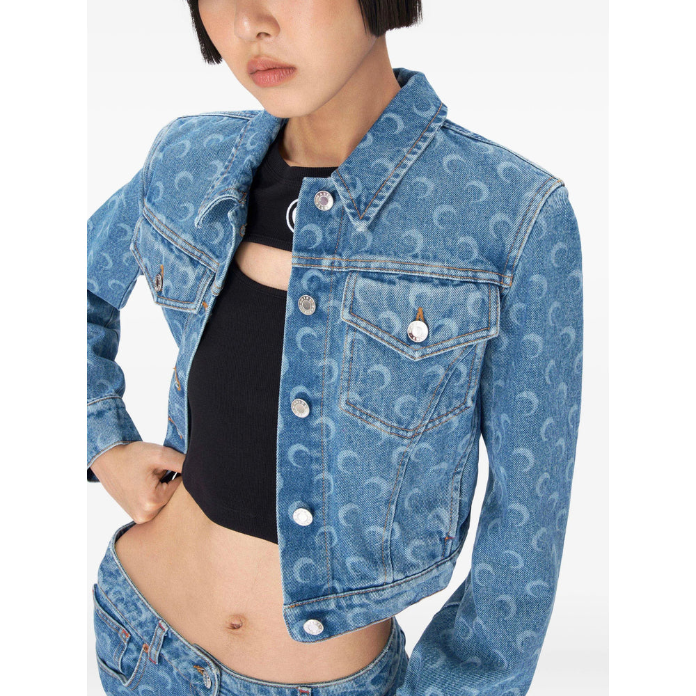 Marine Serre Outerwears - Blue | 26511e9309b21d1fe800d0cebf8629d7dfcb8f33