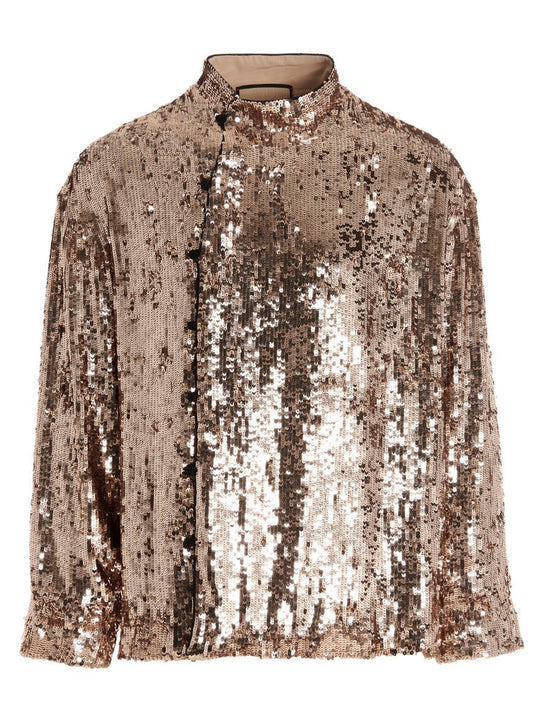 Sequin Shirt Shirt And Blouse Silver