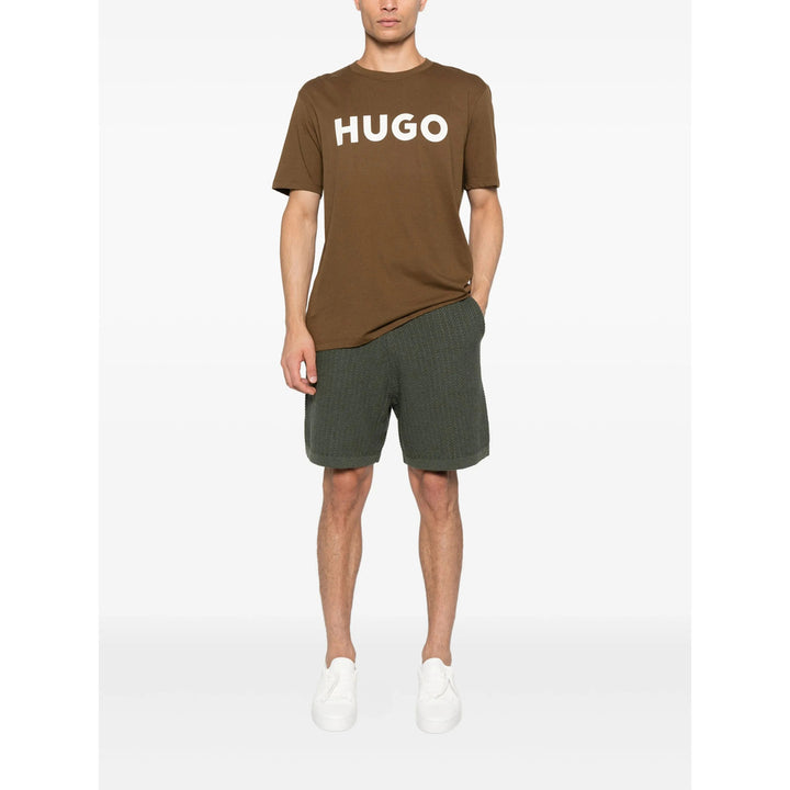 Hugo T Shirts - Brown | 32bd3fccbb6705c5809ed0fff2a4a3742a030d0b
