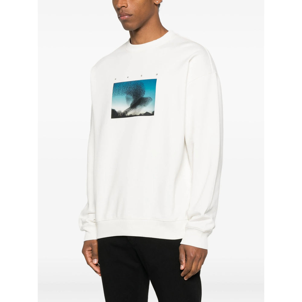 Hugo Sweatshirts - White | a5c0af8ca0860db652e5b715aae98d89e75be534