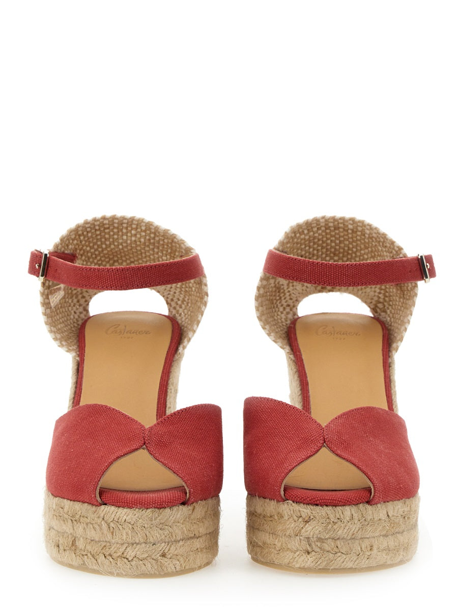 Castañer Wedges - Red | Wanan Luxury