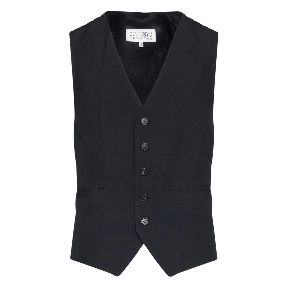 Mm6 Maison Margiela Outwear Waistcoats - Black | ef98374efd44998ca8b553fae75890cebe1a11f2