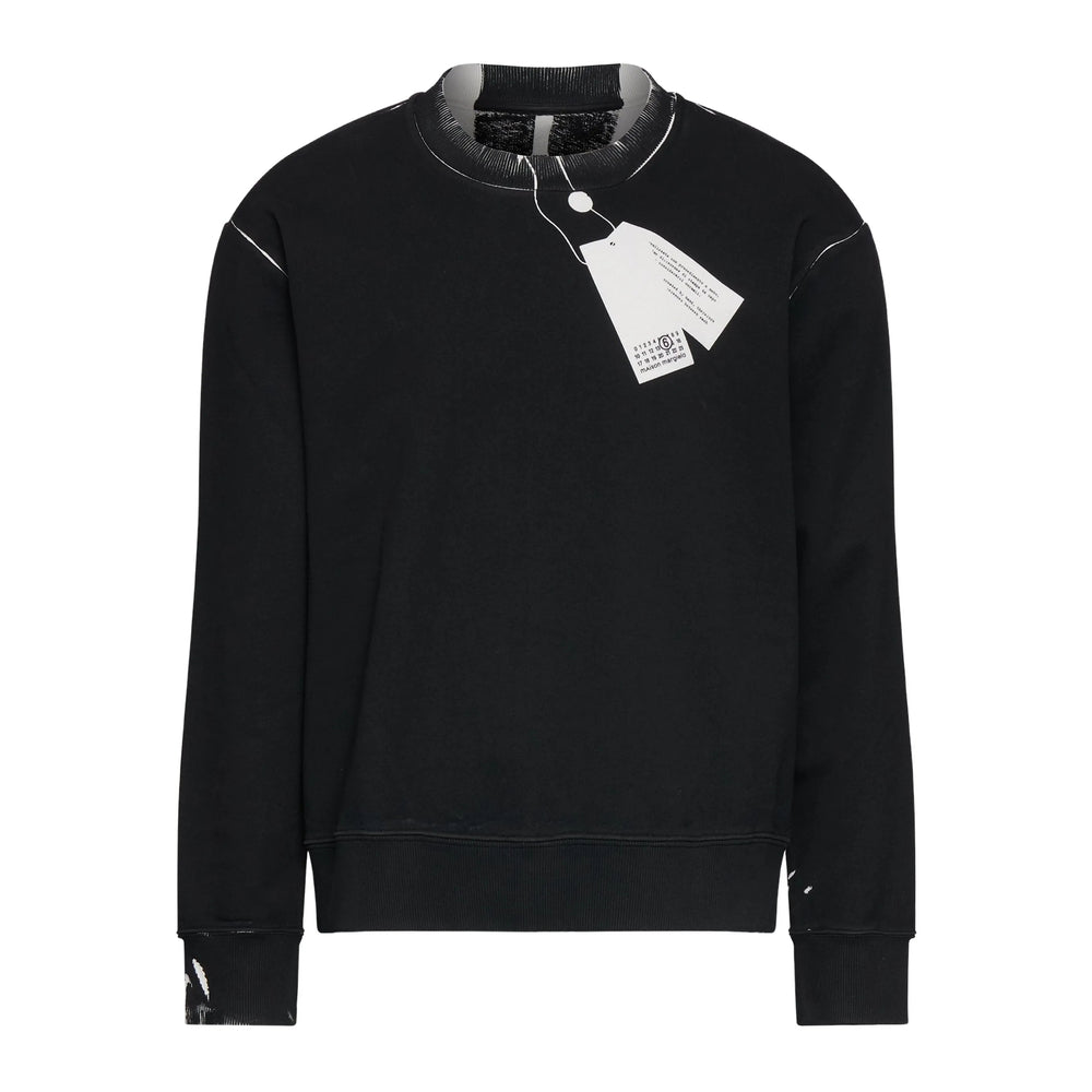 Mm6 Maison Margiela Sweatshirts - Black | 0c68bd03d52c3fe3a52ab518eed6218e952f3e79