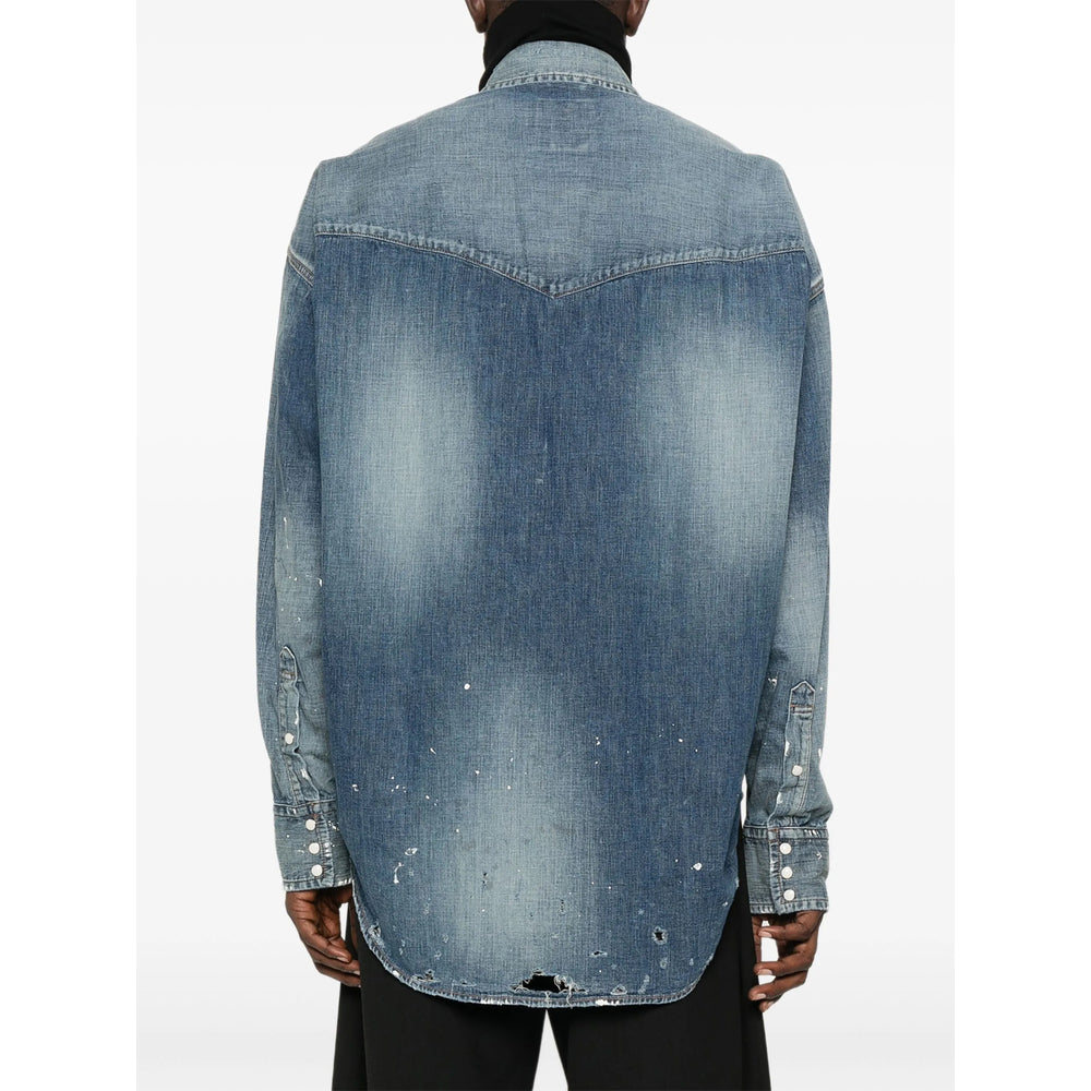 Maison Mihara Yasuhiro Shirts - Blue | 3b1fce7e4d761ccb2822d78e55cb8db484d81052