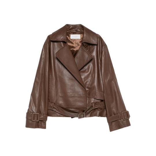 Leather Outerwears Brown