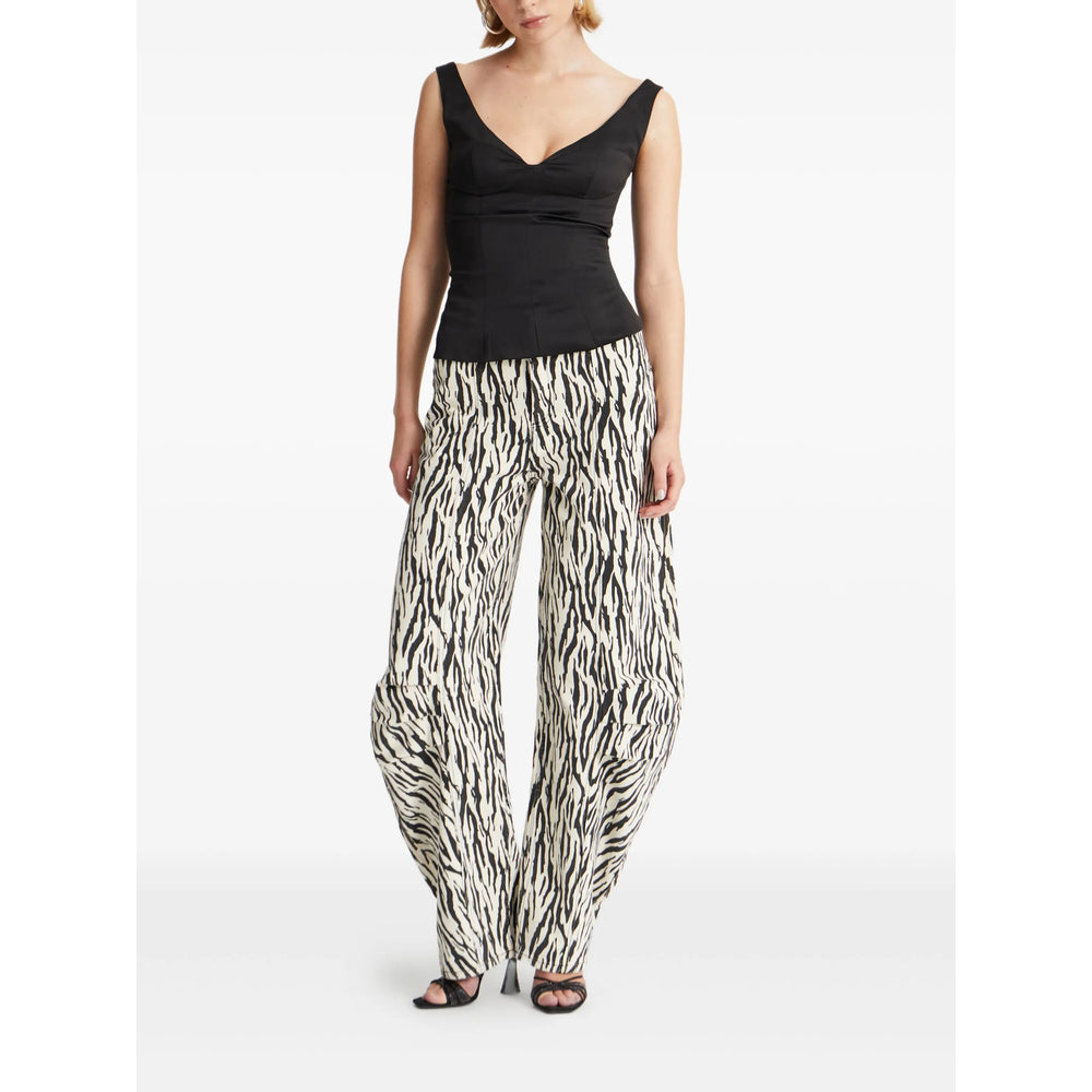 Rotate Birger Christensen Pants - White, Black | be40b2883494f25afbc946692c9faf93400185a1