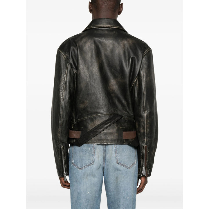 Dsquared2 Leather Outerwears - Black | b4eb3fff6f2df8895646632d2f2da0f141c57fa1