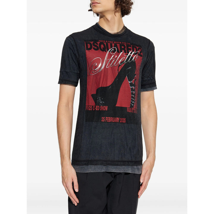 Dsquared2 T Shirts - Gray, Red | d19480870199b0c098e9f8eeedef55749c31e07c