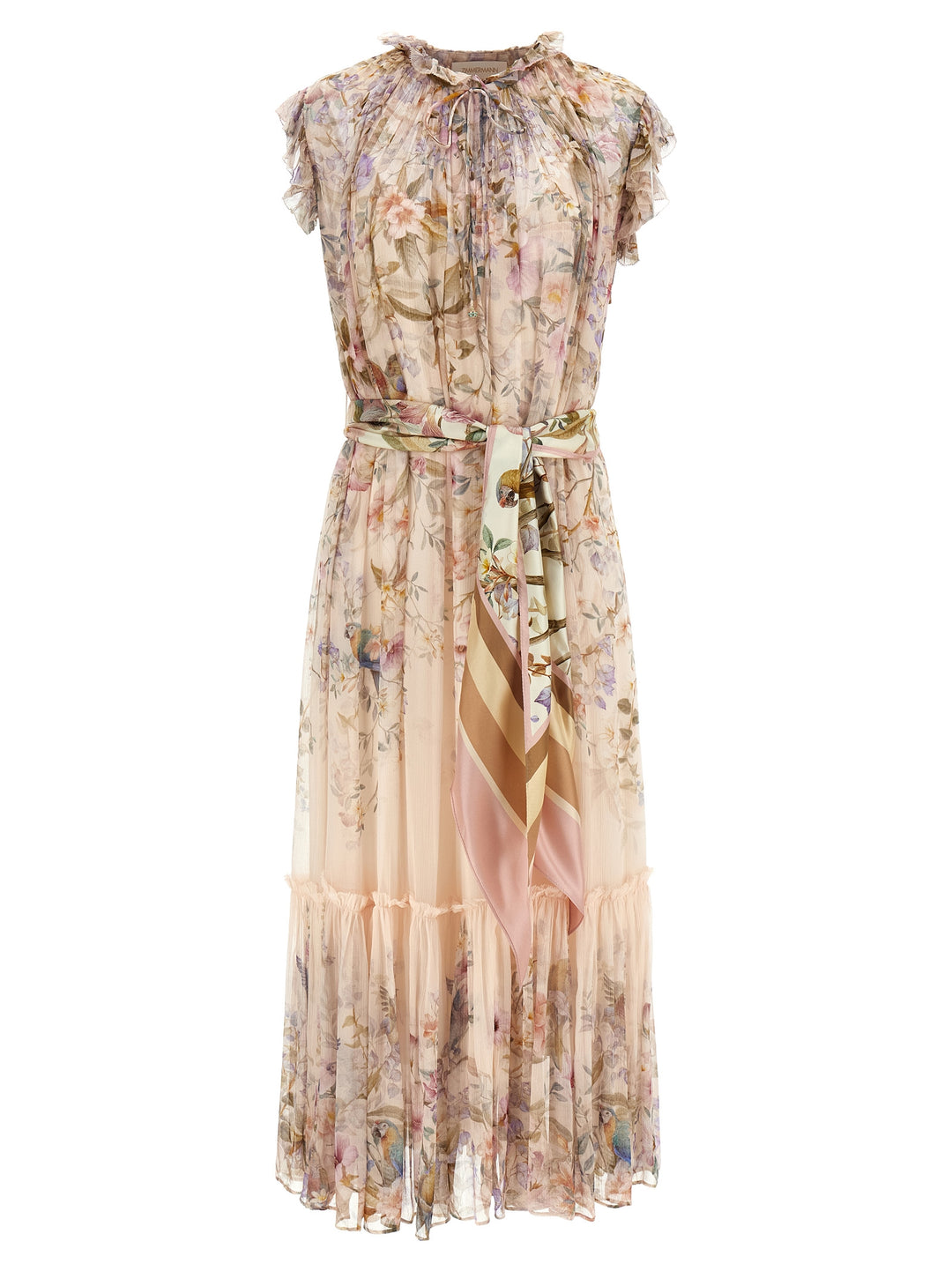 Zimmermann Rebellion Flutter Dresses - Beige | 0ad8e6a50eab528f555bf458d1f4beb157d59335