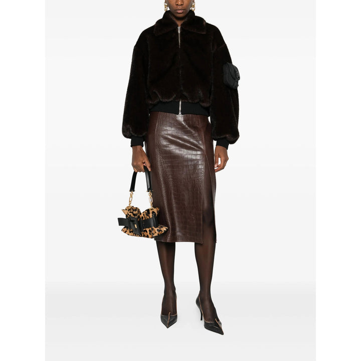 Amiri Leather Skirts - Brown | 90a2c6232dc4fcef353f771851619a902b983dd5