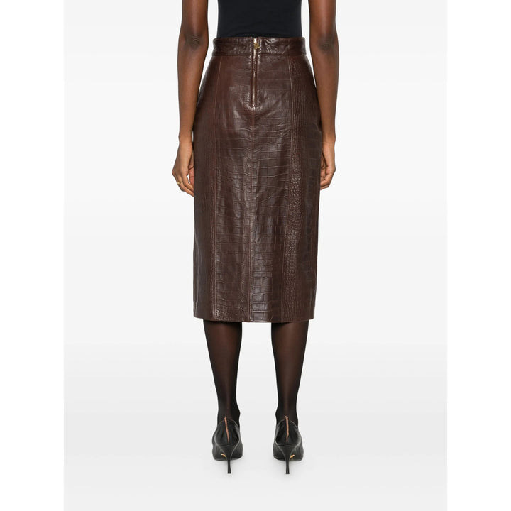 Amiri Leather Skirts - Brown | dc666365c4ce8000d0ff377abe02af1aed3f2f3f