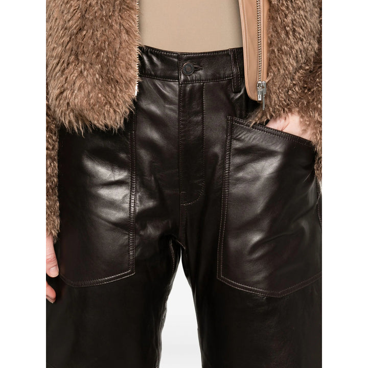 Nili Lotan Leather Pants - Brown | f2c7eaf881ce14f5406372fc4732e0a7d4350795