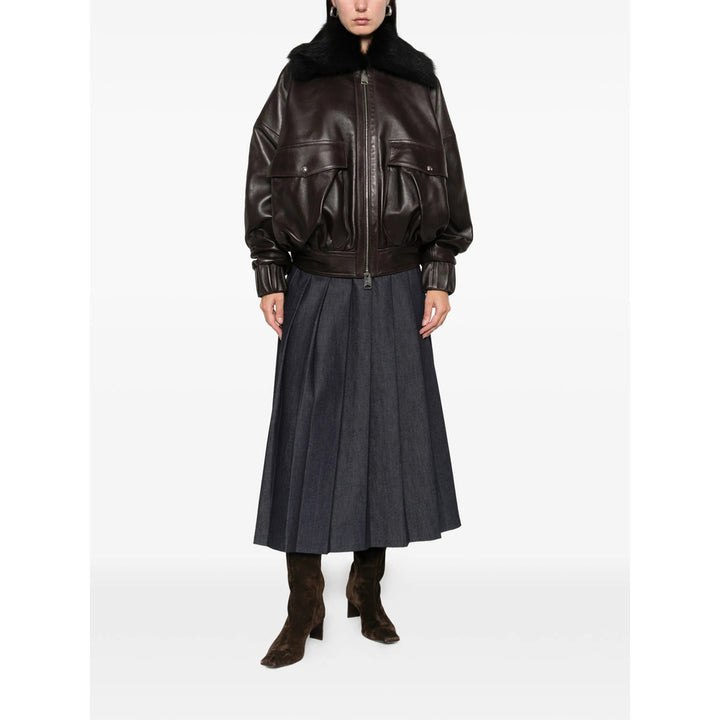 Khaite Leather Outerwears - Brown | 5c5b95dbb5925af3f772d4b9f3ef0dbbf1902713