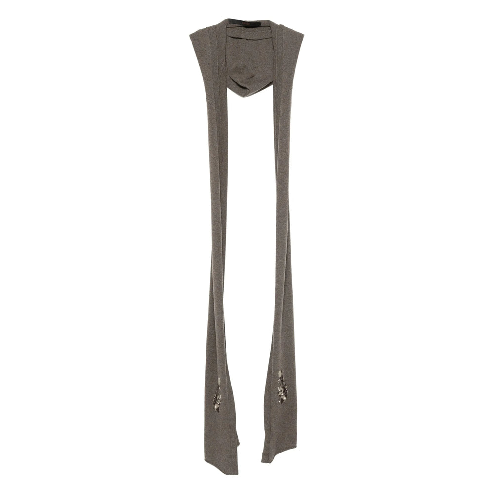 Ziggy Chen Scarves - White, Blue | b3644dee805b3e1de317231f47db36f69c6f601c