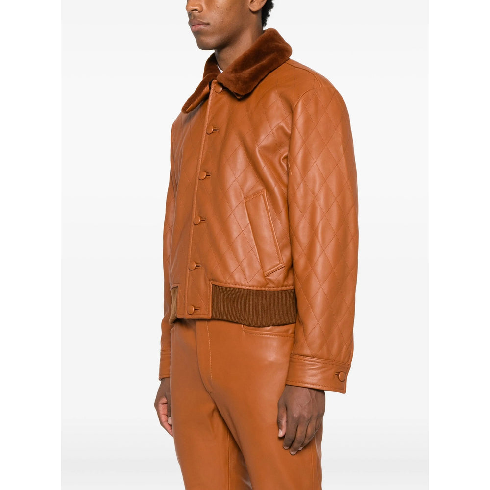 Ernest W. Baker Leather Outerwears - Brown | 8201f63b5ba3dba96505d929e1ba069c685746a4