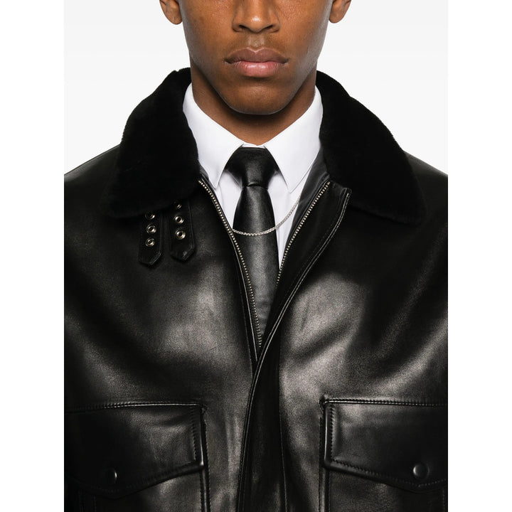 Ernest W. Baker Leather Outerwears - Black | f988e38e2b91a94d5bb5450acc46baaa3e1668e4