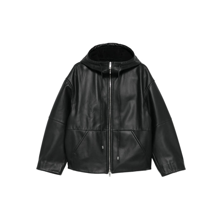 Sportmax Leather Outerwears - Black | aba346b8e93cb2728299eff3e343a5d6364c5368