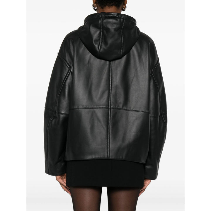 Sportmax Leather Outerwears - Black | 3917af924d9d827cb7e2cfe9e47105de73e2e450