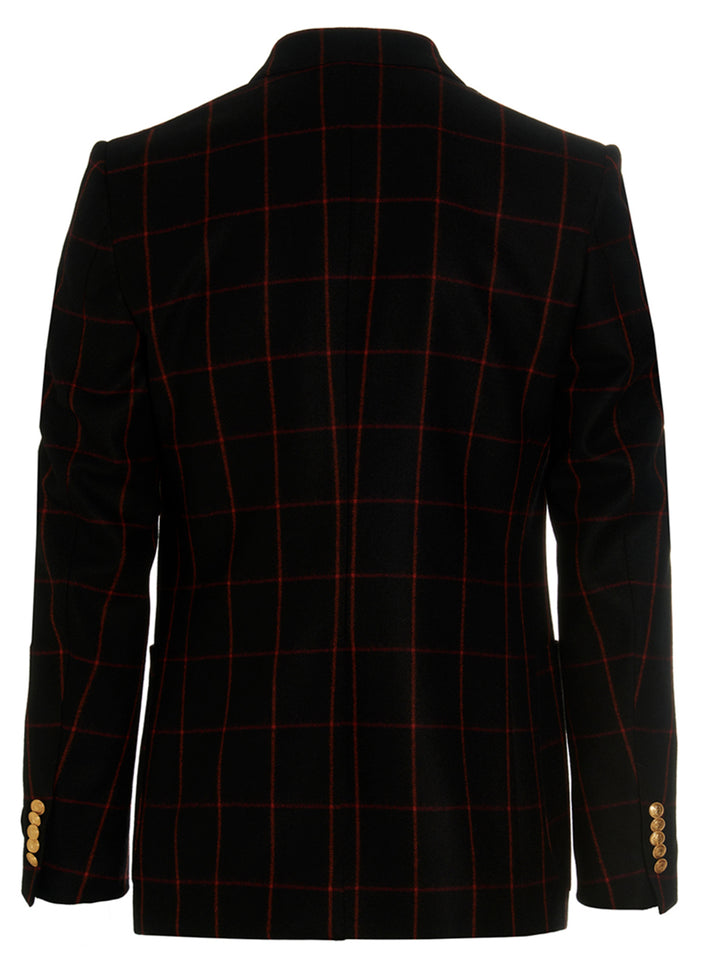 Gucci Double-Breasted Check Blazer - Multicolor | bd555b13192af639c4129f7a858e38311d048ba2