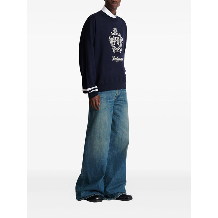 Balmain Sweaters - Blue | cacd8f90ead1837c2524fdba567e36164f4af725