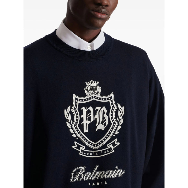 Balmain Sweaters - Blue | a0d70922efeb2b5f2960af7a4ea4c09ef9205b60