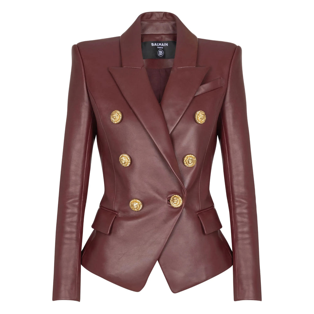 Balmain Leather Outerwears - Red | 61aaf099e85768af961303ef04df6d2cfca19e6f