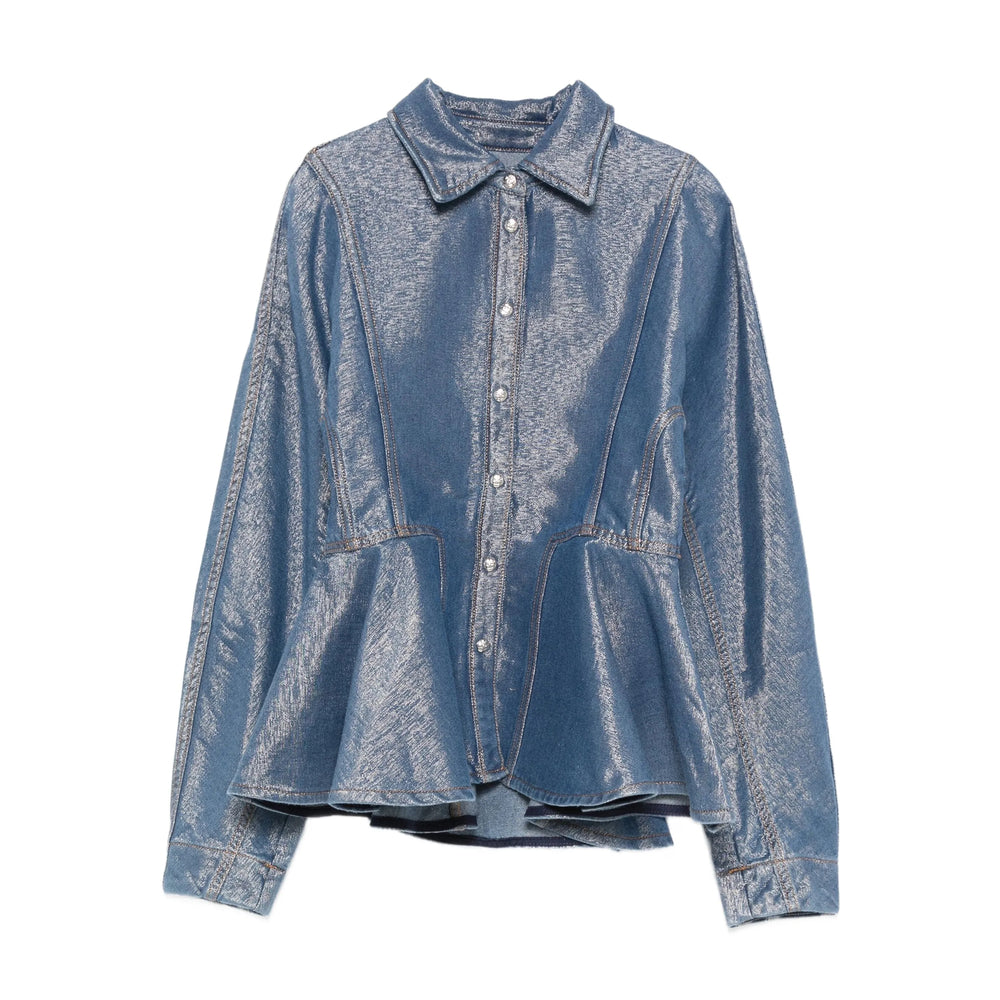 Ganni Shirts - Blue | 7cd41ebd09b192b4fae411fe98592a043895ee58