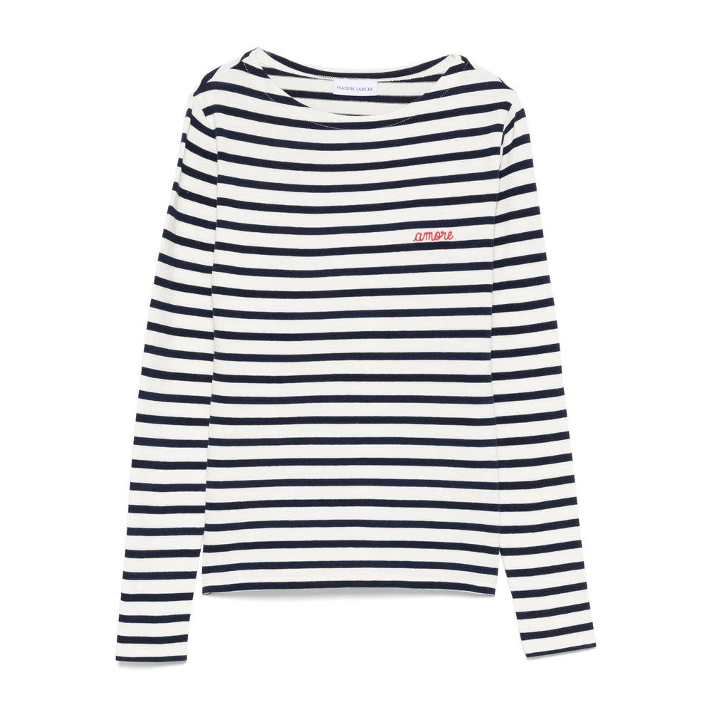 Maison Labiche Sweaters - White, Blue | 6bdf17a90efd9c1ba4c2292401593fa786a537ce