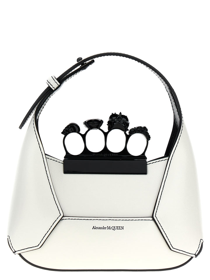 Mini The Jewelled Hobo Hand Bags White/Black