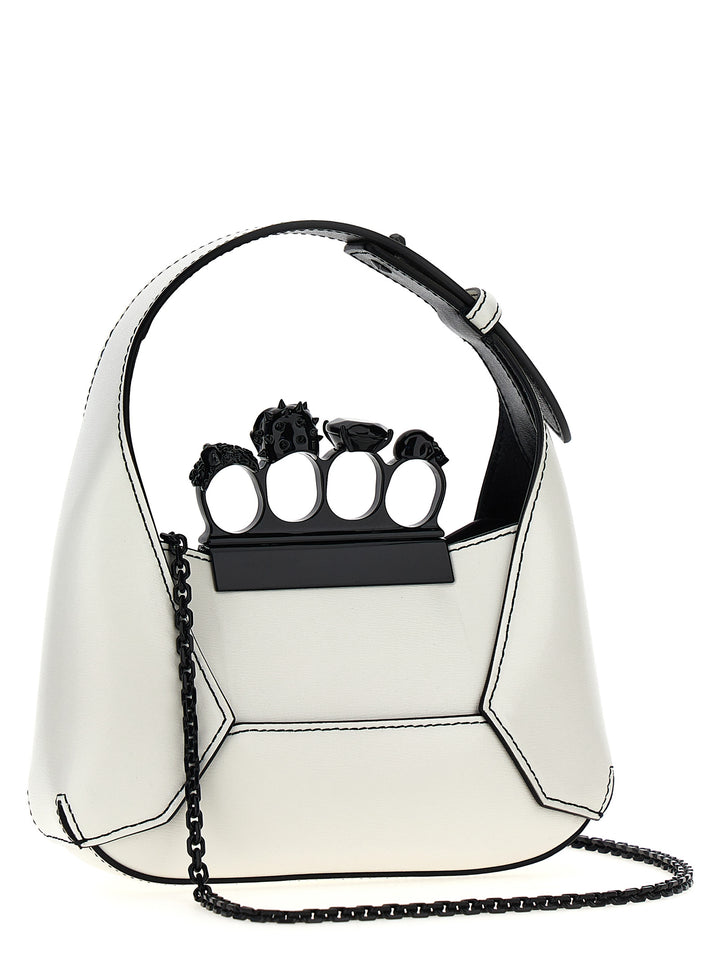 Mini The Jewelled Hobo Hand Bags White/Black