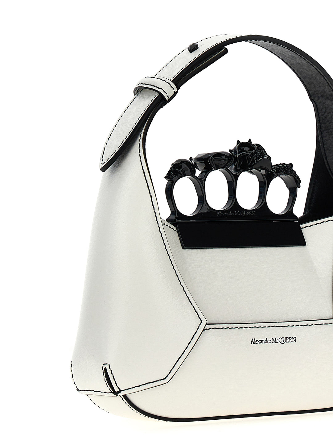 Mini The Jewelled Hobo Hand Bags White/Black