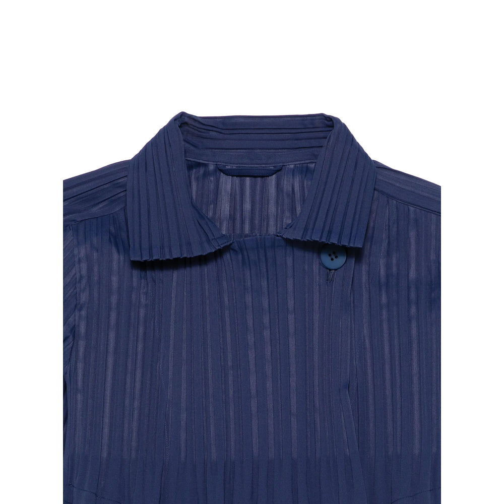 Pleats Please Issey Miyake Coats - Blue | e8aeb0b51fd135edf7e2a2d5b43e27bda254dcef